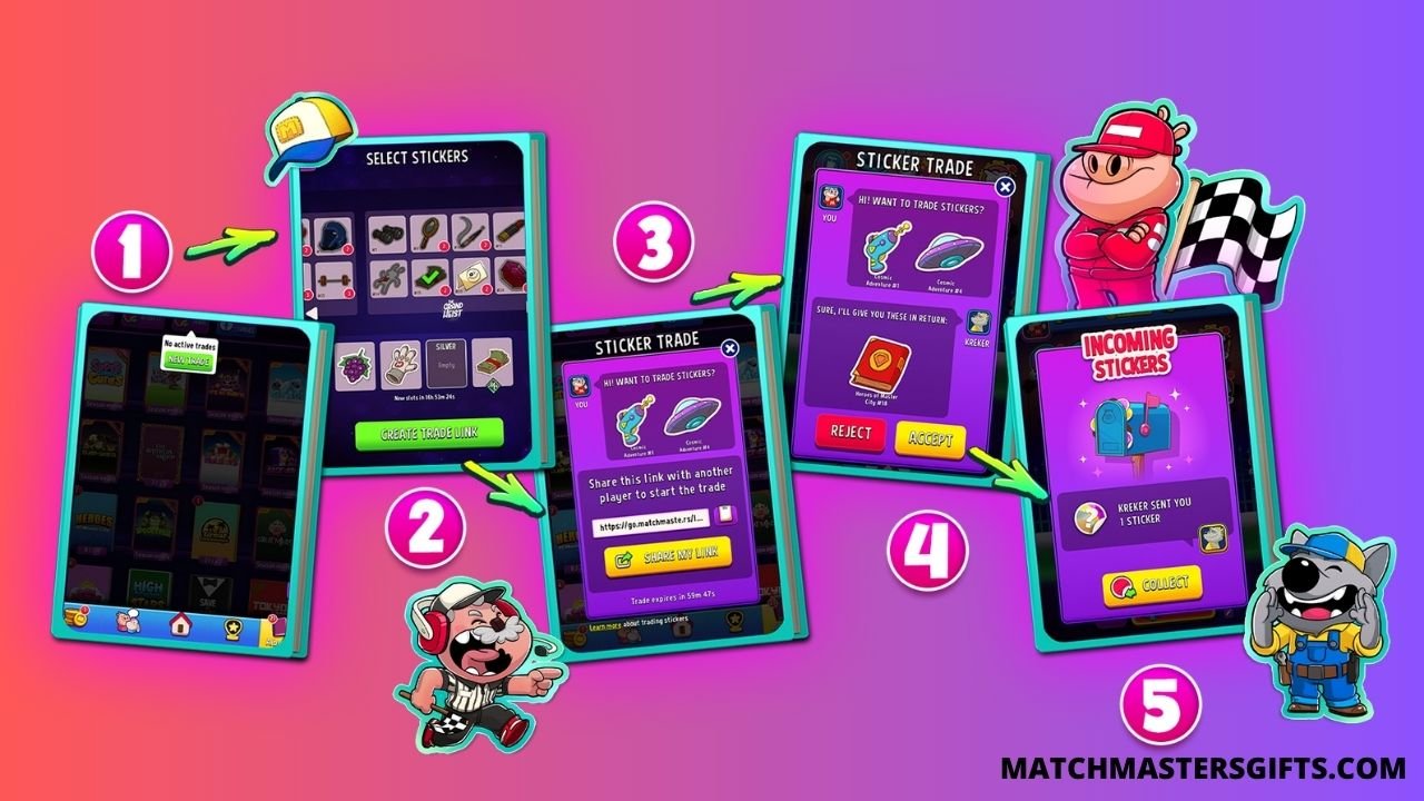 Send Request and Trade Stickers on Match Masters? (Sticker Exchange)